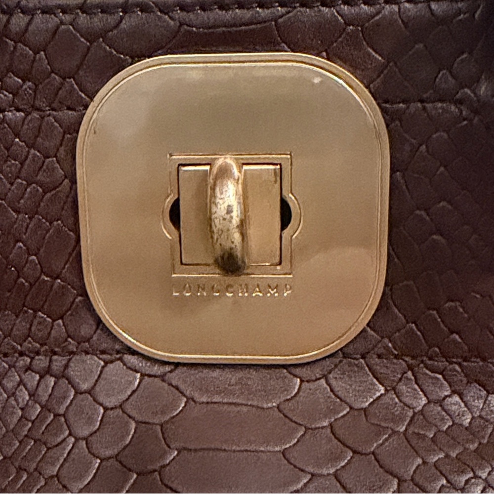 Longchamp Gatsby Python Embossed Shoulder Bag - Picture 3 of 11